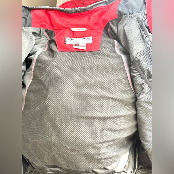 Columbia Titanium Men Size Large Red Black Omni Heat Jacket Hood Zip Pockets - Picture 14 of 16